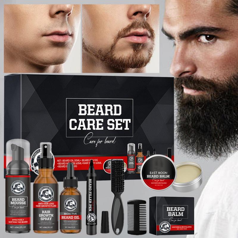 Men'S Grooming Tonic - Condicionador de barba masculina, Kit de