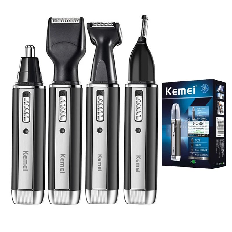 Men'S Grooming Ear Hair - Kemei recarregável elétrico tudo em um