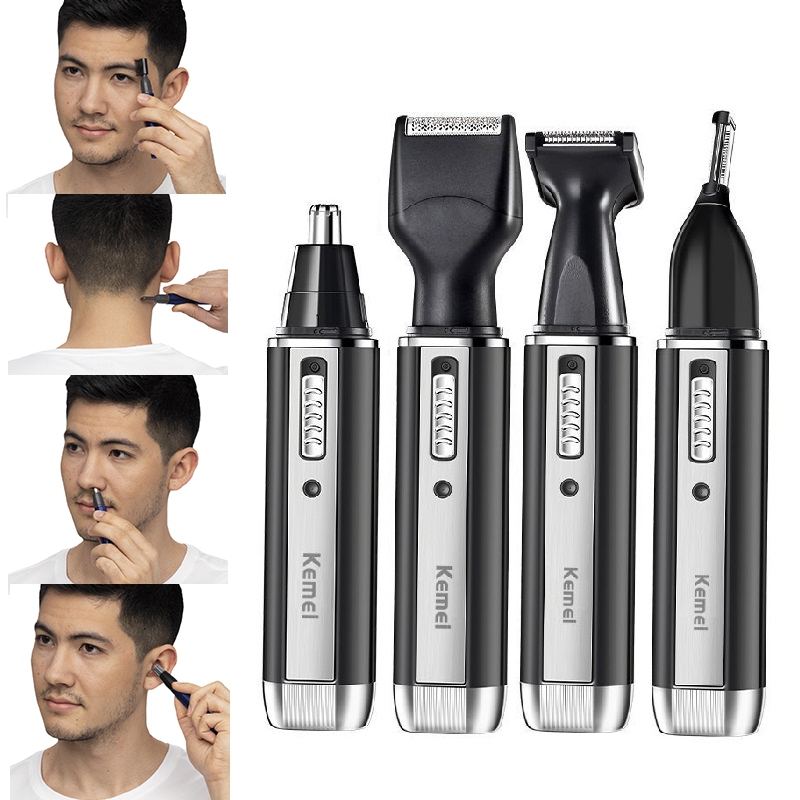 Men'S Grooming Ear Hair - Kemei recarregável elétrico tudo em um