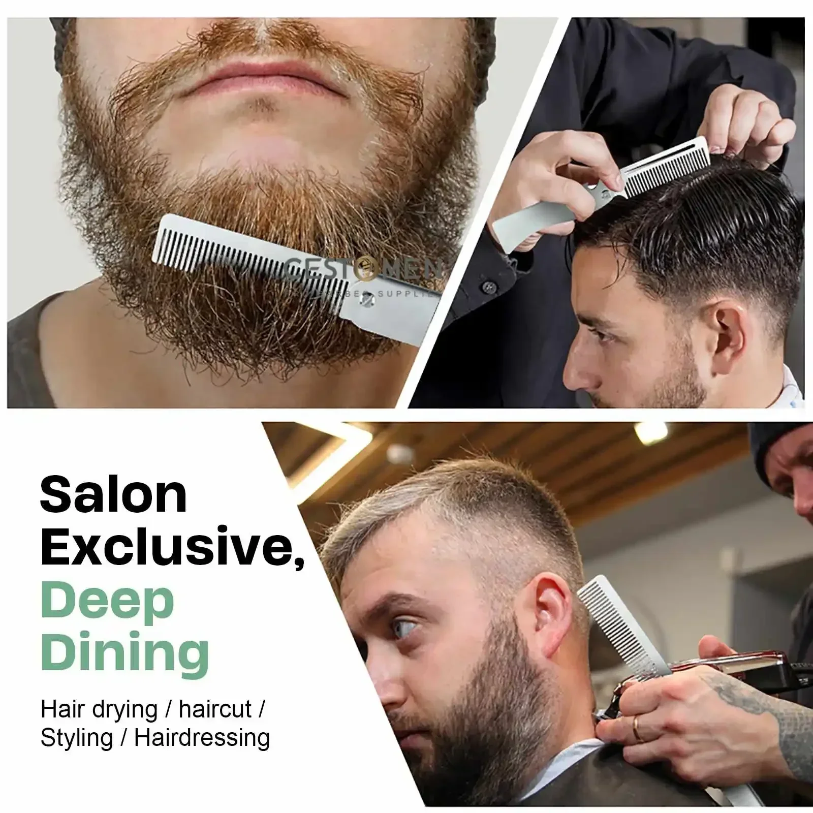 Novo tipo 1/2 pçs pentes de aç - Men'S Grooming Hair avaliação e preço