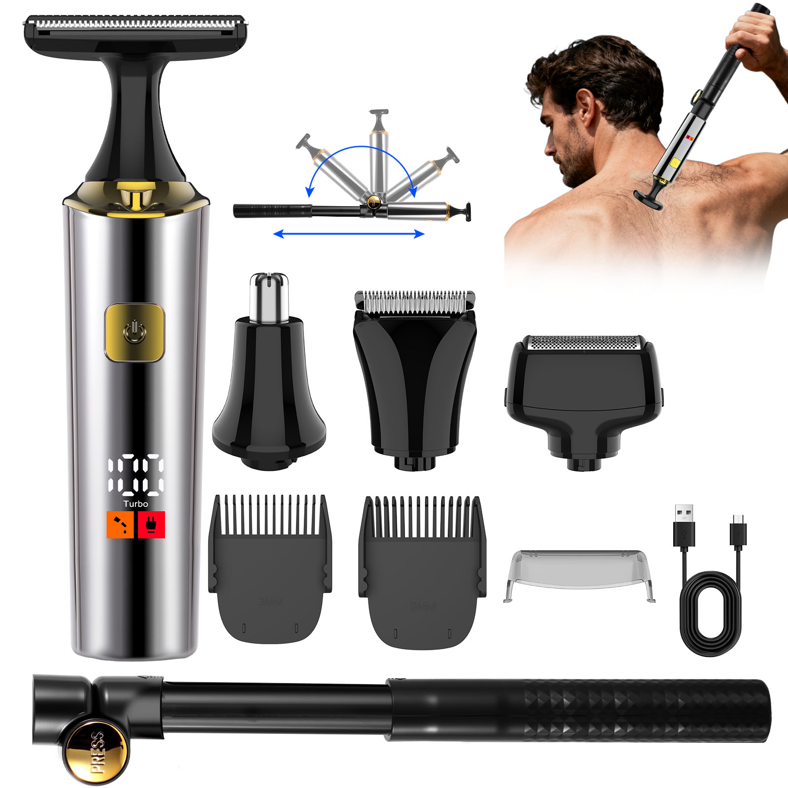 Aparador de Pelos Elétrico Rec - Men Grooming Full Body avaliação e preço